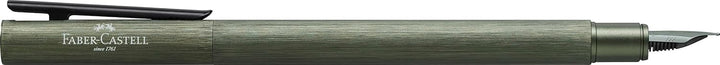 Faber-Castell 146150 - Füller Neo Slim Aluminium, Federbreite M, olivgrün Federbreite M olivgrün, Fe