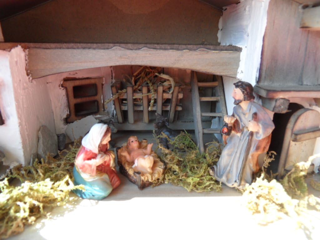 Arbrikadrex Verschiedene Weihnachtskrippen Holz Schreinerarbeit Douglasienholz Handarbeit Krippe mit