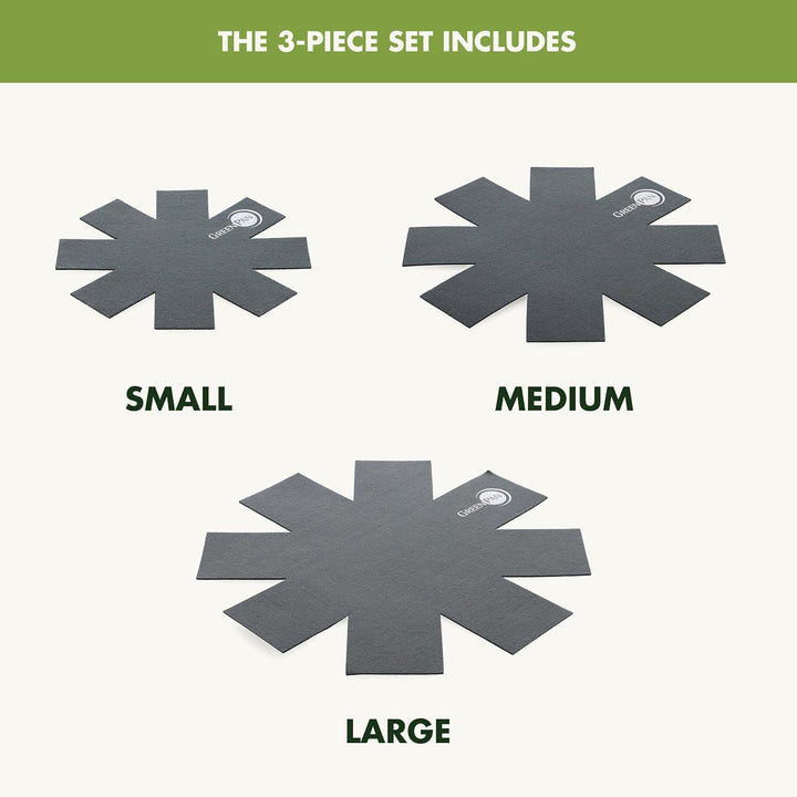 GreenPan Pfannenschutz-Set, 27cm, 34cm &amp; 40cm, Schwarz Schwarz 3-teilig, Schwarz 3-teilig