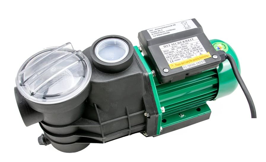 HST Leis Poolpumpe 12m3, 12000 Liter/Std, 550 W I Erweiterbare Filterpumpe mit geringer Energieaufna