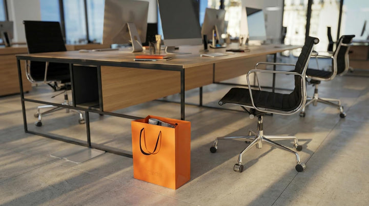 binbox Design Papierkorb eckig stylischer Papiereimer mit Tragegriffen für Büro Office Kunststoff Mü
