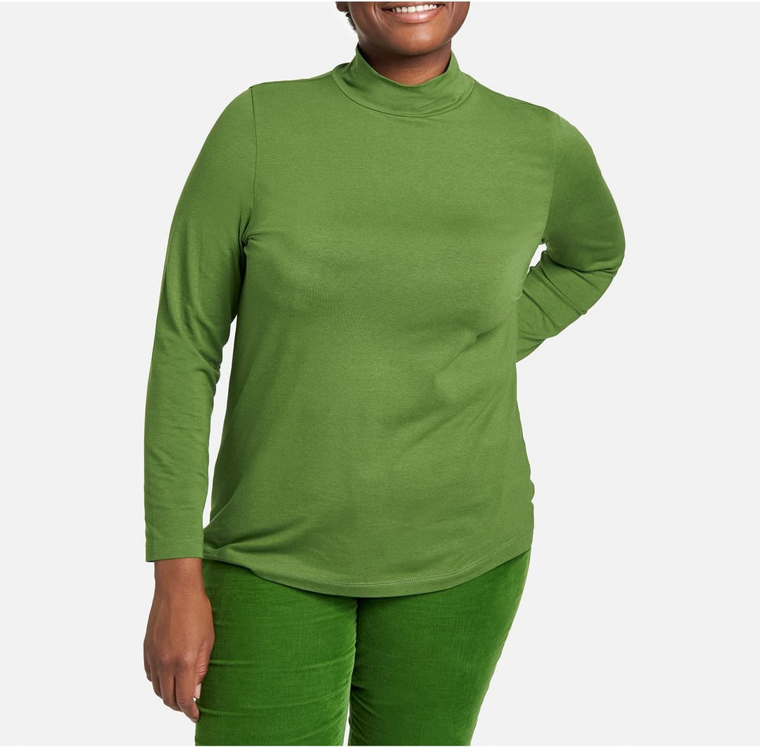 Samoon Damen 171050-26400 T Shirt, Basil Green, 44 EU