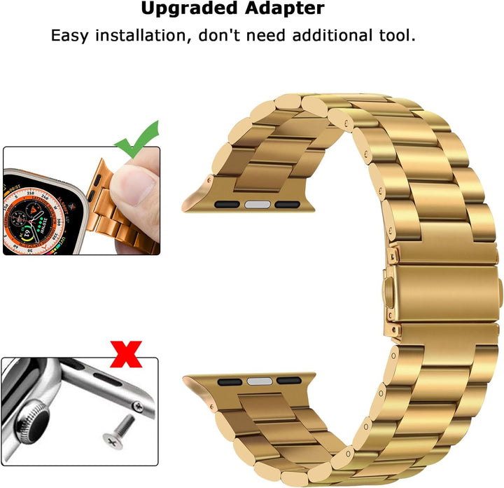 Tasikar Armband Kompatibel mit Apple Watch Ultra Armband 49mm Prämie Edelstahl Metall Ersatz Armband