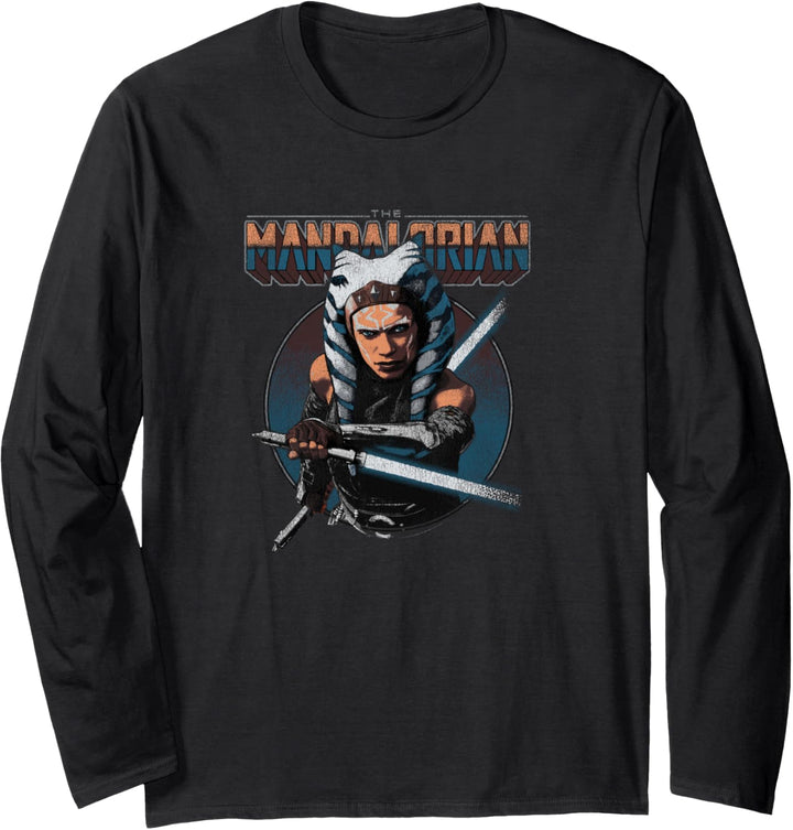 Star Wars: The Mandalorian Ahsoka Lightsaber Portrait Langarmshirt
