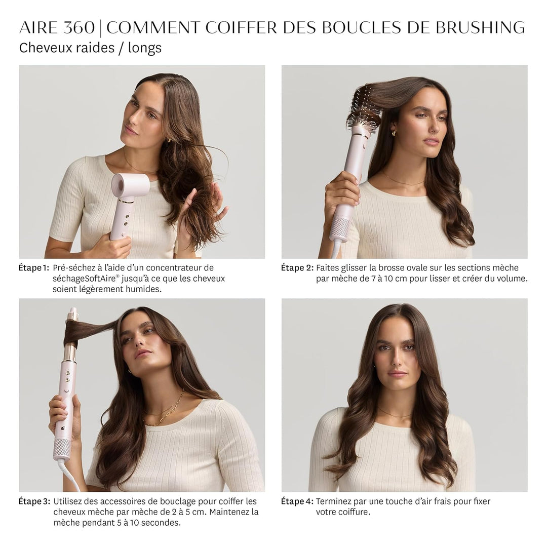 T3 Aire 360 Warmluftstyler Blowout-Kit mit Keramik-Lockenaufsätzen, ovaler Bürste und breiter Düse |