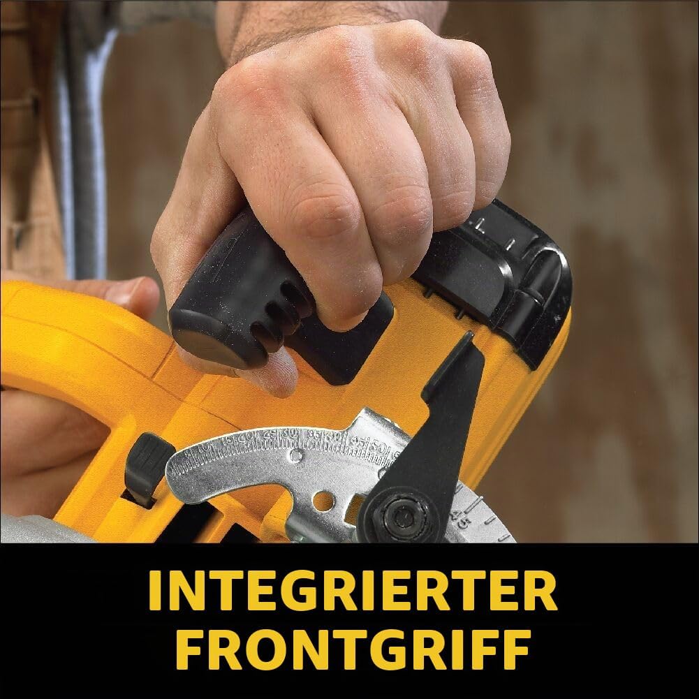 DeWalt 1.600 W Handkreissäge (max. Schnitttiefe 67 mm, für Ablängarbeiten oder Quer- und Neigungschn