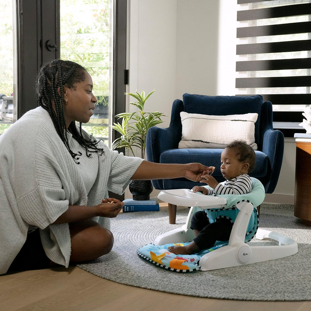 Baby Einstein Sea of Support 2-in-1 Sit-Up Bodensitz, mit abnehmbarem Tablett und Spielzeug
