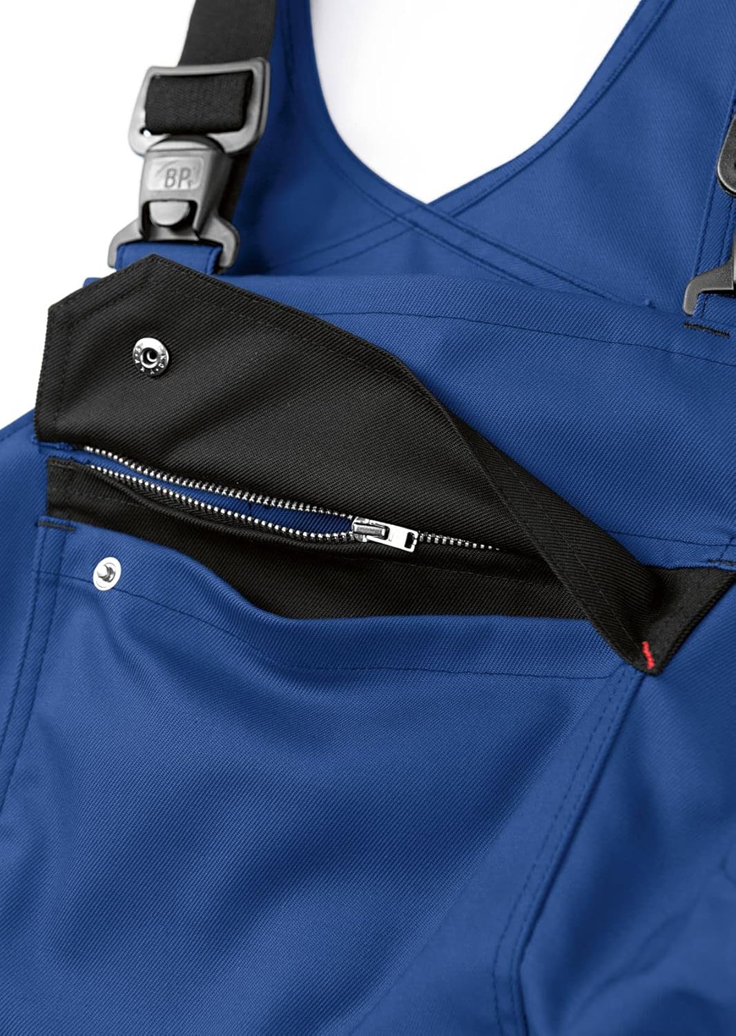 BP 2401-820-1332-52s Latzhose, Stretch-Hosenträger mit Clipbefestigungen, 320,00 g/m², königsblau/sc