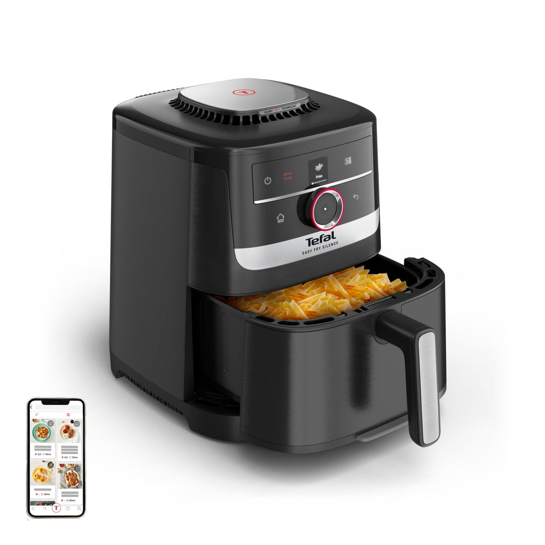 Tefal Easy Fry Smart & Silence Heissluftfritteuse, 5 Liter, extrem leise, Smart-Assist-System, von 4