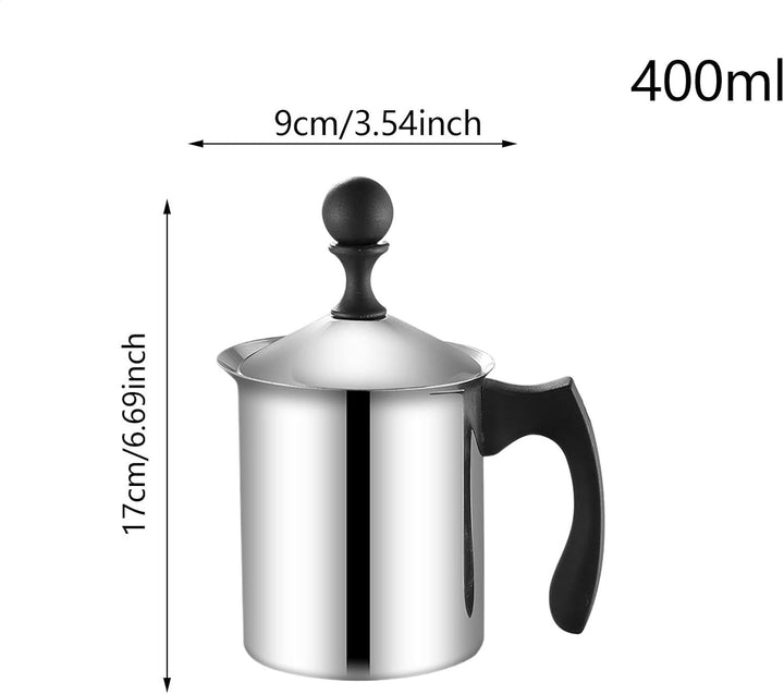 Hand Frother Pumpe, Milchschaum-Maker, 15,9 x 8,9 x 7,4 cm, sicher in der Hand gefrorener Frother, e