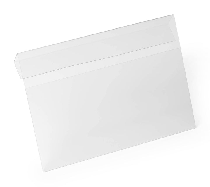 Durable Kennzeichnungstasche HARD COVER mit Falz A5 quer, Packung à 10 Stück, transparent, 116219 A5