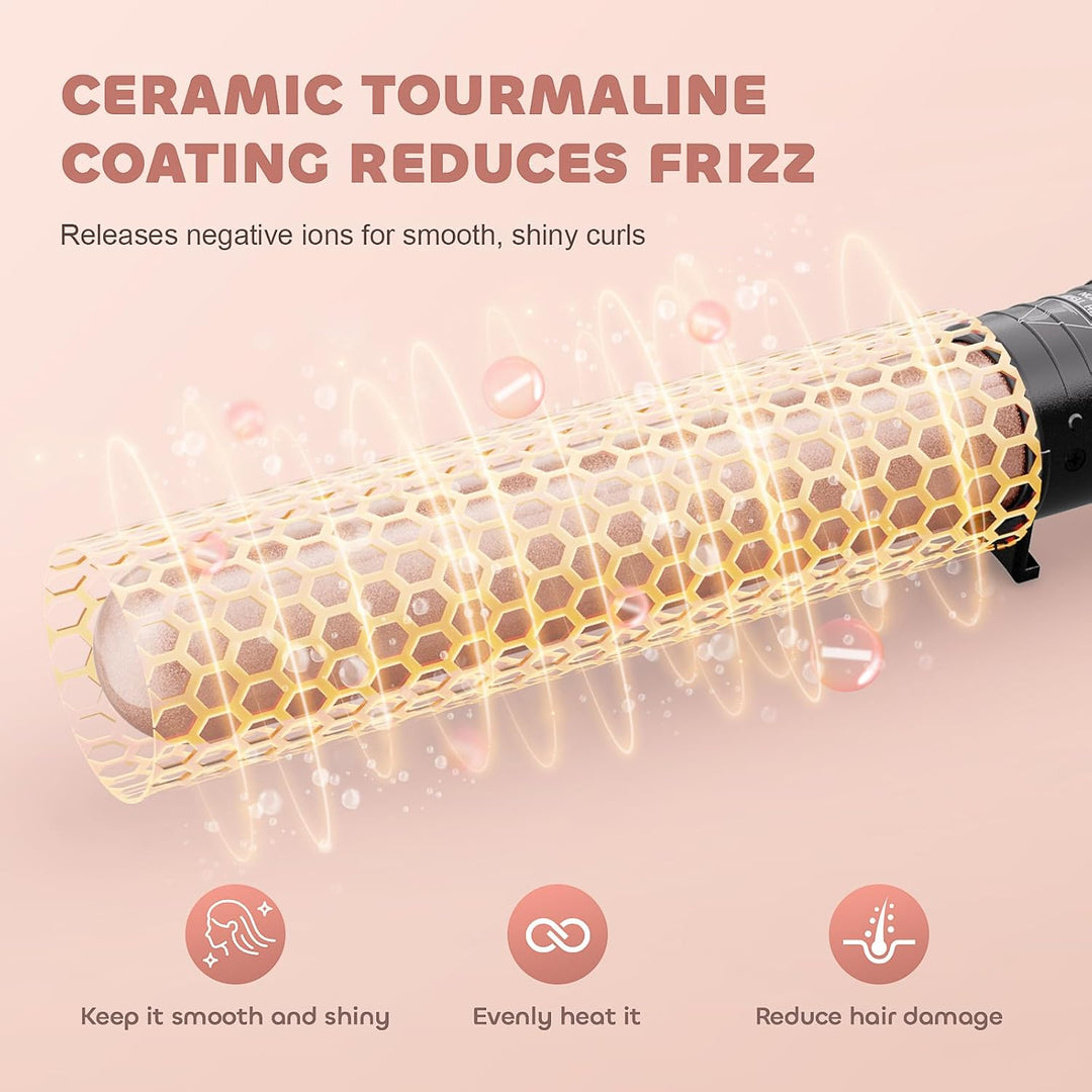 NWOUIIAY Lockenstab 5 in 1 LCD Lockenstab Grosse Locken & Kleine Locken, Lockenstäbe mit Keramikbesc