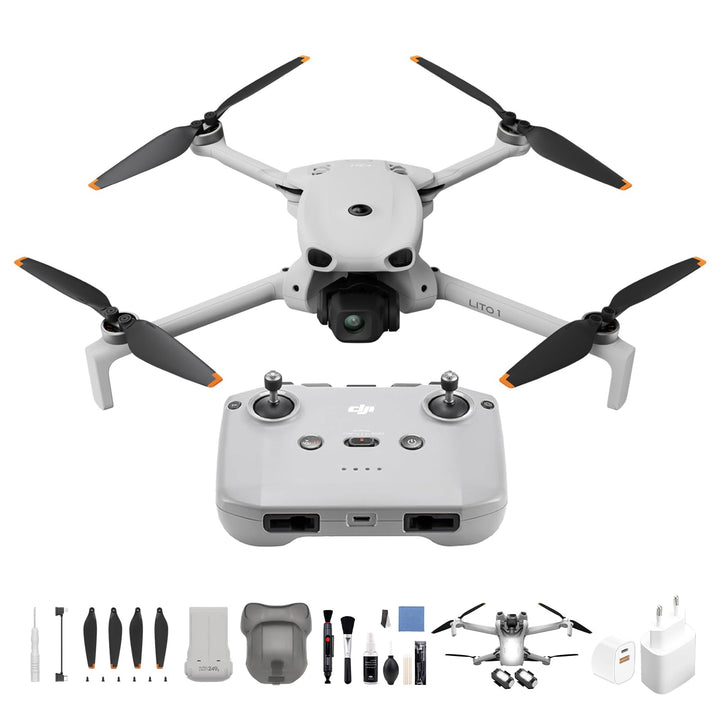 DJI Lito 1 Bundle mit Zubehör, 4K Kameradrohne, Hinderniserkennung, ActiveTrack, 4K-Video & 8K-Foto,