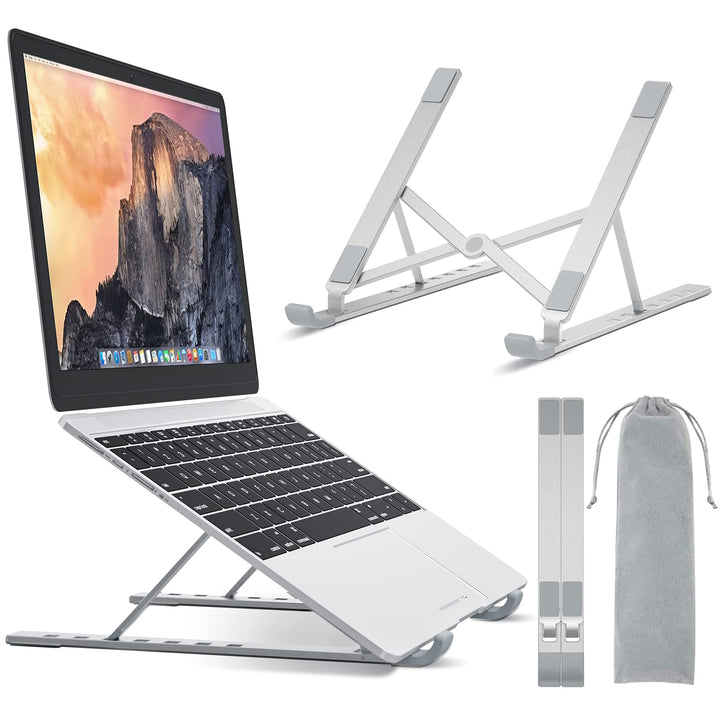 BONTEC Laptop Ständer, Aluminium Multi-Winkel Einstellbar Laptop Stand, 7-Stufe Laptopständer Kompat