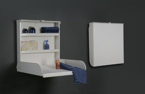 Stahlwickeltisch Klappbar mit Regalsystem und Wickelauflage - Pippi byBo Design Weiss
