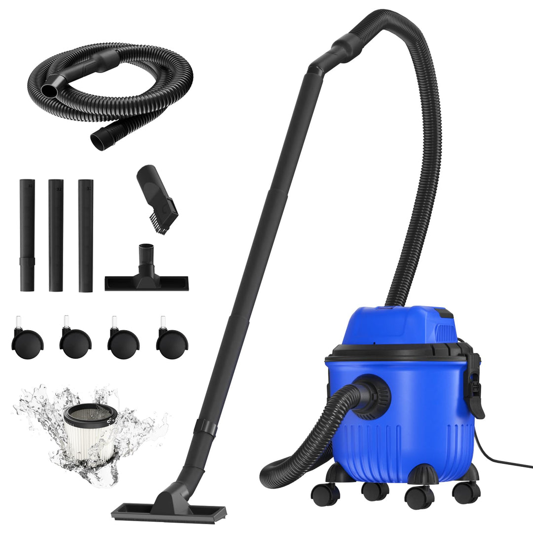 Yiyai Nass-Trockensauger - 15L Kapazität, 17000Pa, 2m Kabel, 3 in 1 Staubsauger mit Gebläsefunktion,