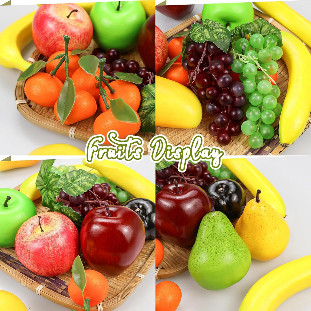 Lorigun 13 Stück künstliche Früchte Packung, realistische Faux Fruits für Party und Christmas Dekora