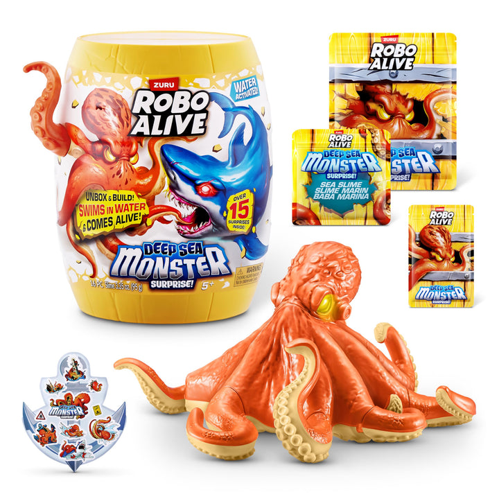 ROBO ALIVE Deep Sea Monster Surprise von ZURU, Unboxing, elektronisches Tierspielzeug für Jungen Oct