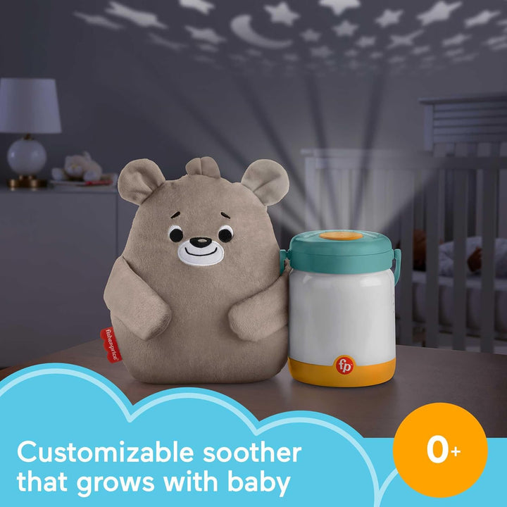 Fisher-Price GRR00 - Bärchenbaby mit Glühwürmchen-Spieluhr, Klangerzeuger für das Kinderzimmer, für