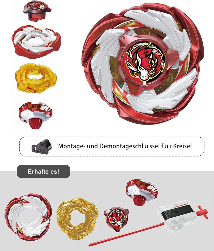 Bay X Kampfkreisel Bundle CX07 CX007 Pegasus Spinning Tops mit 2 Launchern | BBX-kompatibel high Pre