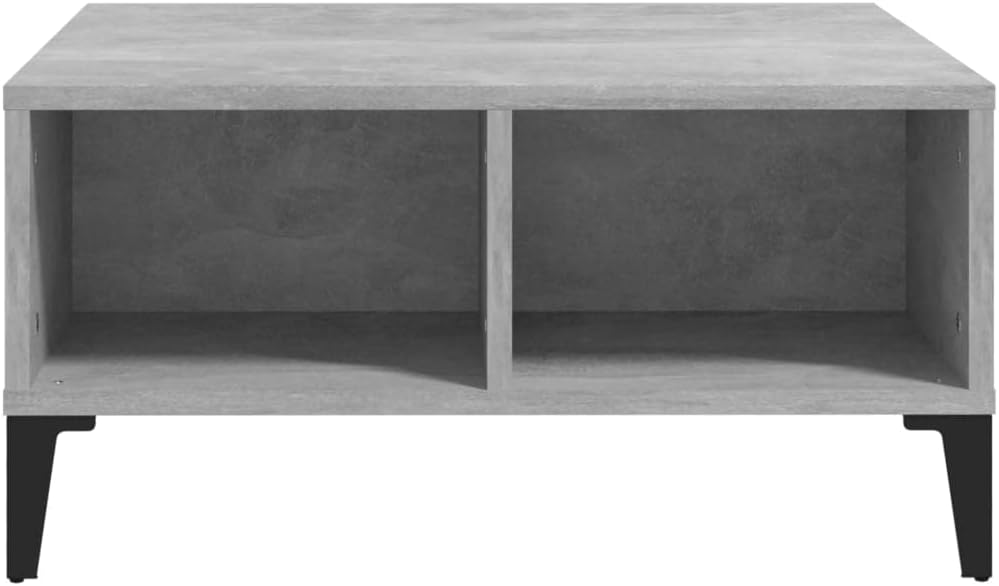 WIFESE Couchtisch mit 4 Fächer 60x60x30 cm Beistelltisch Holz Modernes Design Wohnzimmertisch Kleine