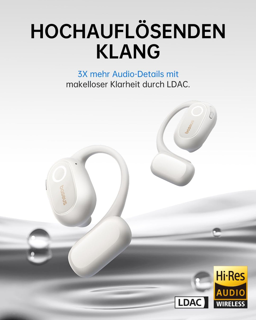 Baseus Bowie MF1 Open-Ear-Kopfhörer Bluetooth, Gerichtete Akustik, Kraftvoller Bass, Ultraleicht, IP