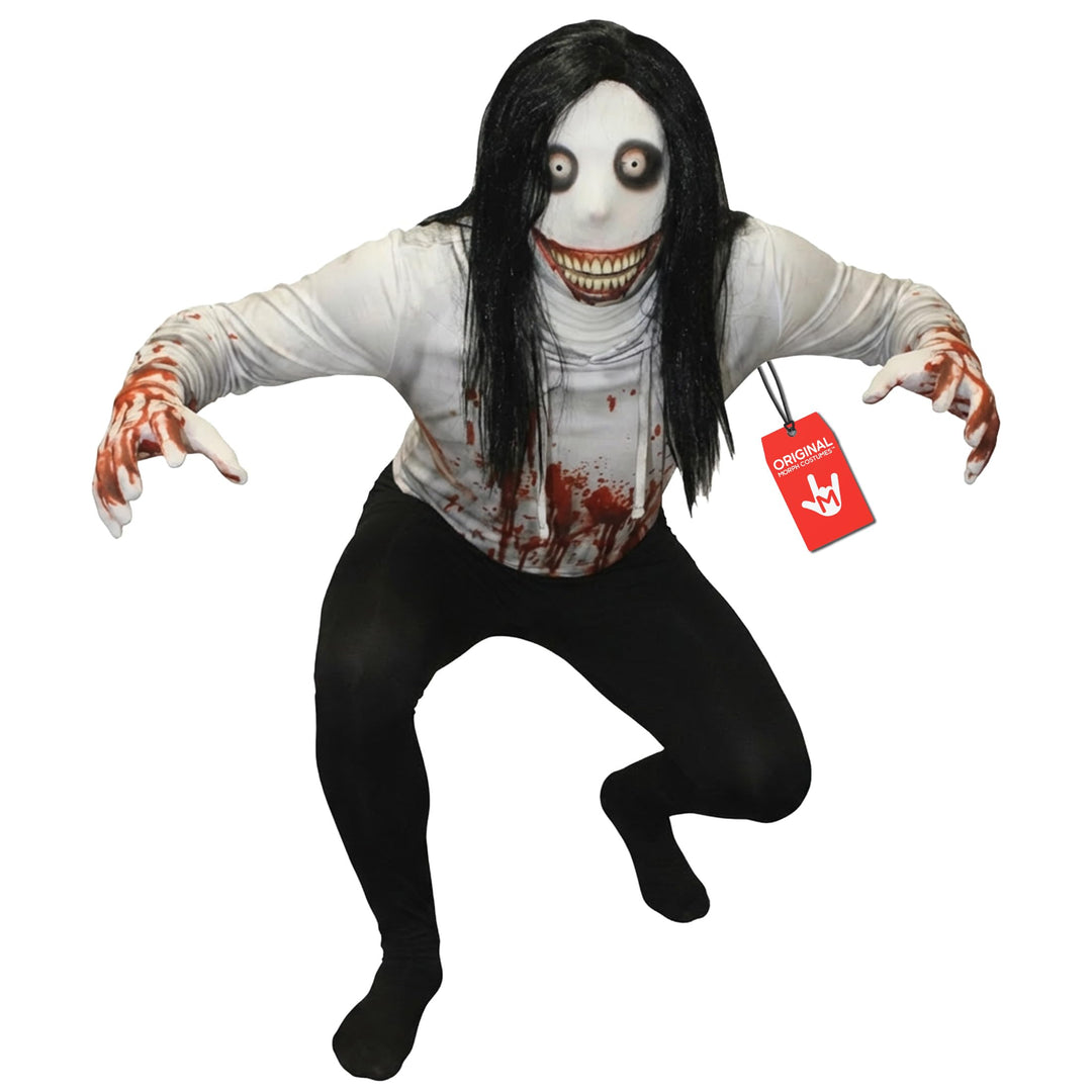 Morphsuit Jeff The Killer Kostüm für Erwachsene, Monster Verkleidung, Halloween und Karneval - L (16