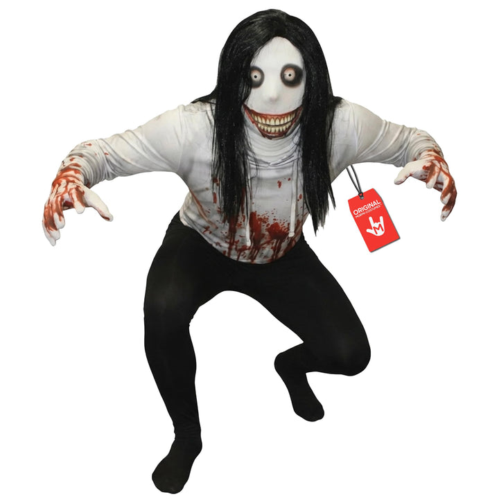 Morphsuit Jeff The Killer Kostüm für Erwachsene, Monster Verkleidung, Halloween und Karneval - L (16