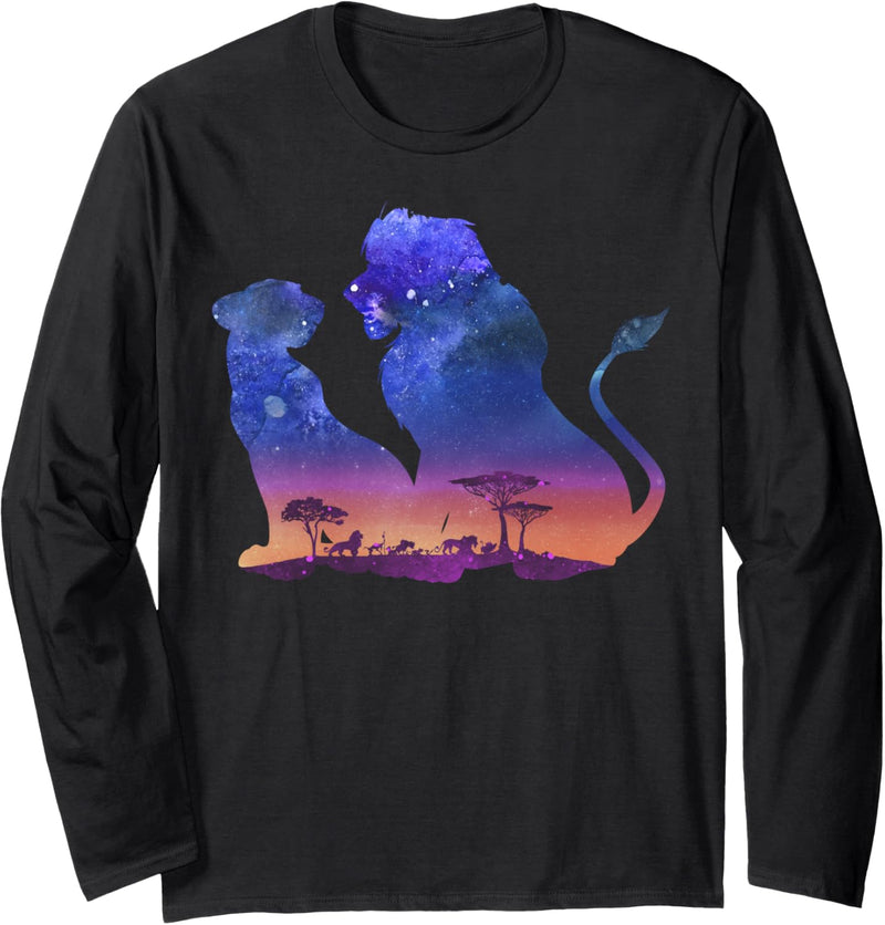 Disney The Lion King Simba And Nala Silhouette Fill Langarmshirt