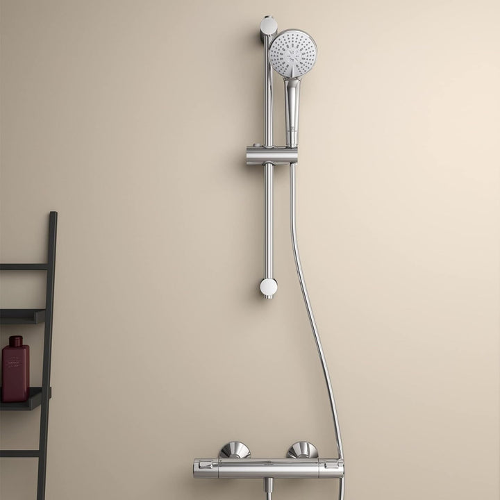 Ideal Standard A7203AA Ceratherm T25 Brausekombination Aufputz Chrom 600mm ohne Kopfbrause, Chrom 60