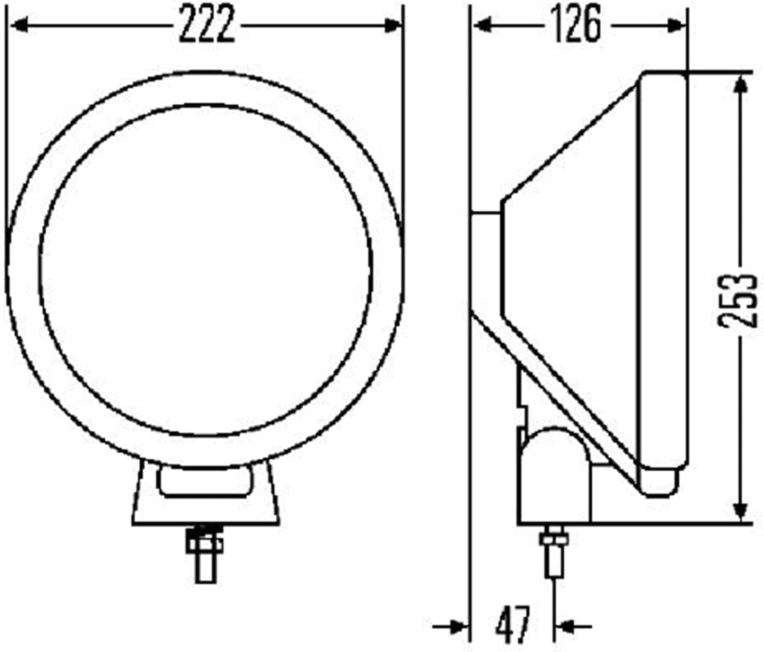 HELLA - Halogen-Fernscheinwerfer - Rallye 3000 - E1 44484/ECE-R7/ECE-R8 - 24/12V - 1F8 006 800-191 R