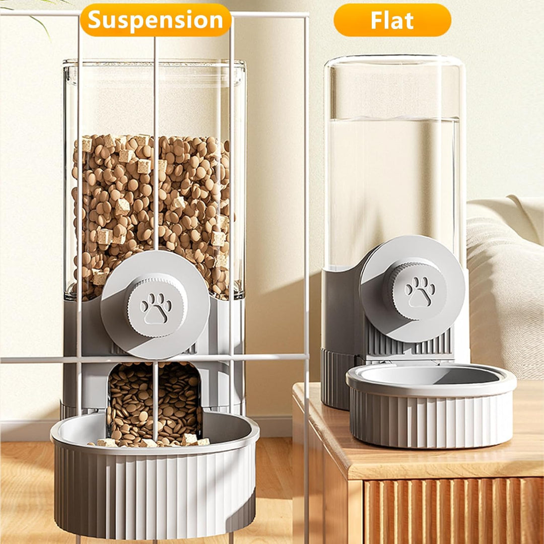 All-in-One Gravity Pet Feeder, Katzenfutter und Wasserspender Set 2 in 1, Hanging Automatic Food Wat