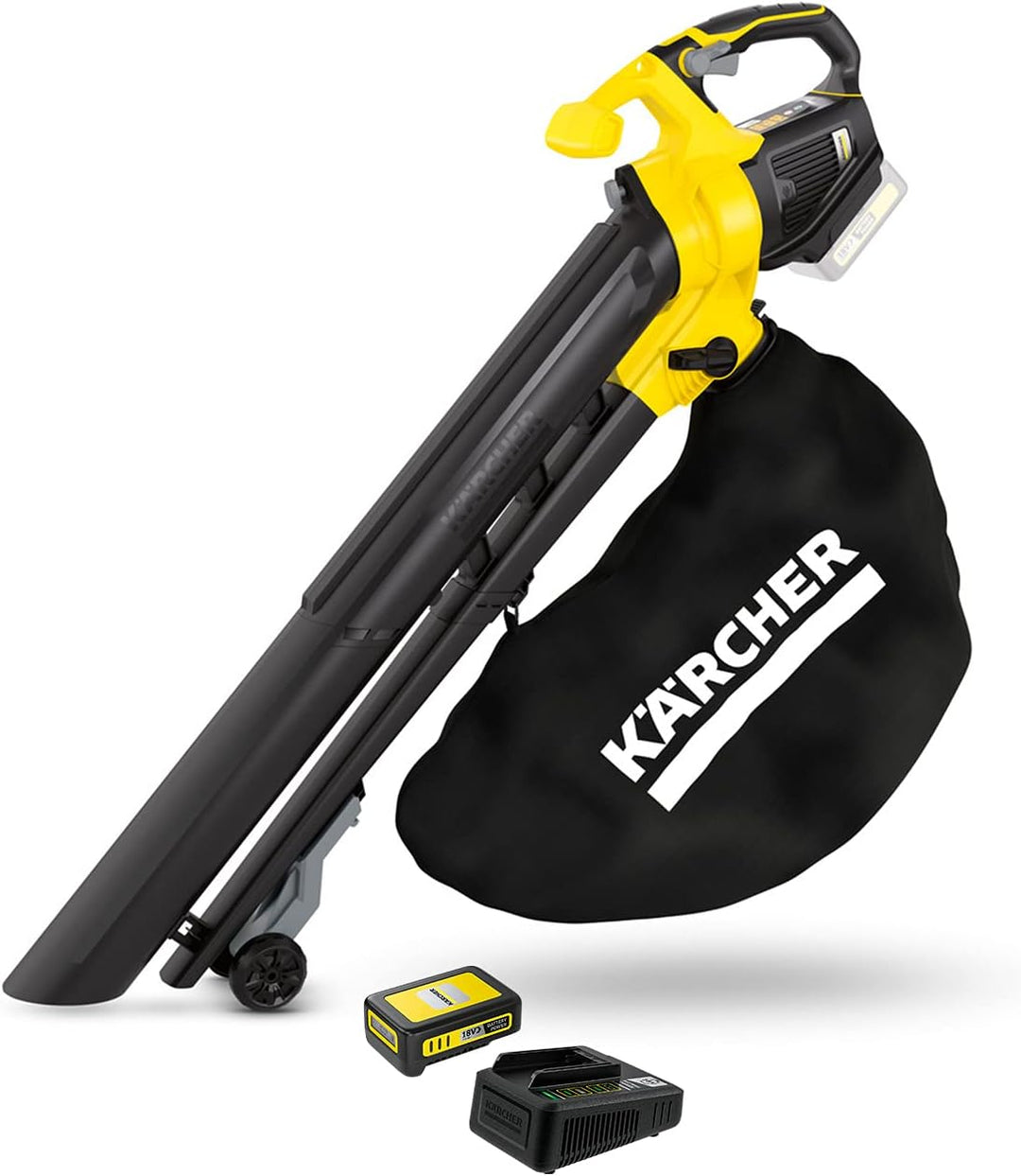 Kärcher 18 V Akku-Laubbläser und -sauger BLV 18-200 Battery Set, inkl. 18 V/2,5 Ah Akku und Schnelll