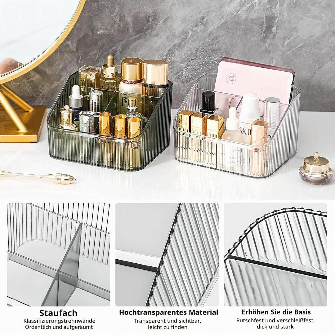 DASITON Make up Organizer,Kosmetik Organizer mit 5 Fächern,Acryl Kosmetik Aufbewahrung mit Grosser K