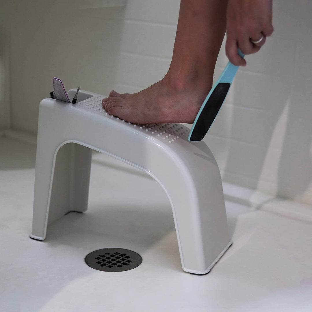 Dusche Pediküre Stuhl,Maniküre Stuhl Fusshocker Duschhocker für Fusspflege Fussstütze mit Lagerung r