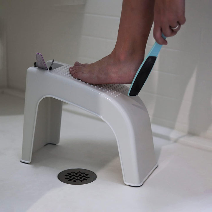 Dusche Pediküre Stuhl,Maniküre Stuhl Fusshocker Duschhocker für Fusspflege Fussstütze mit Lagerung r