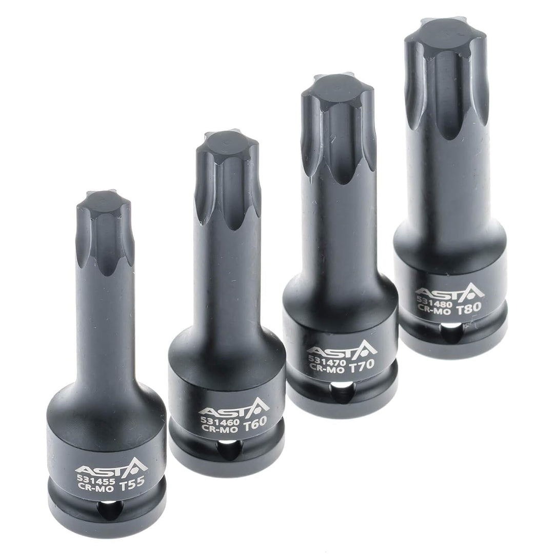 Torx Schlagschraubernüsse 1/2" Steckschlüssel Satz T30-T80 8-tlg.
