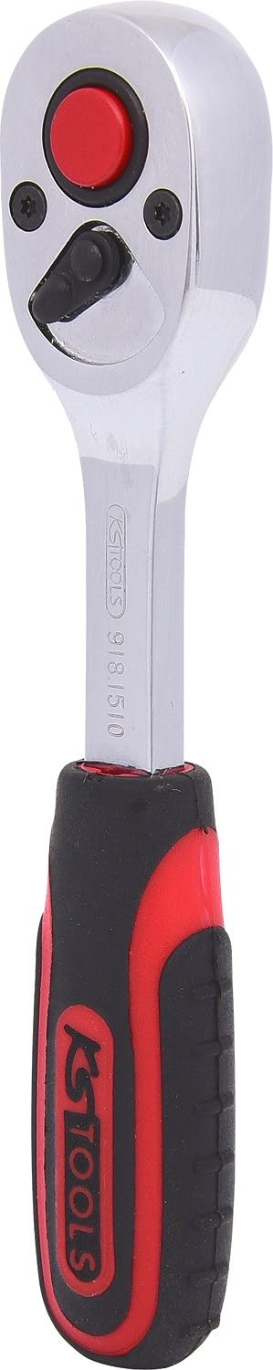 KS Tools 918.1510 1/4" CHROMEplus Mini-Umschaltknarre, 72 Zahn
