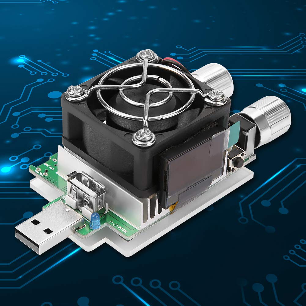 Elektronische USB-Last, 35-W-Leistungsmesser-Tester Batterietester mit LCD-Anzeige, einstellbarer Ko