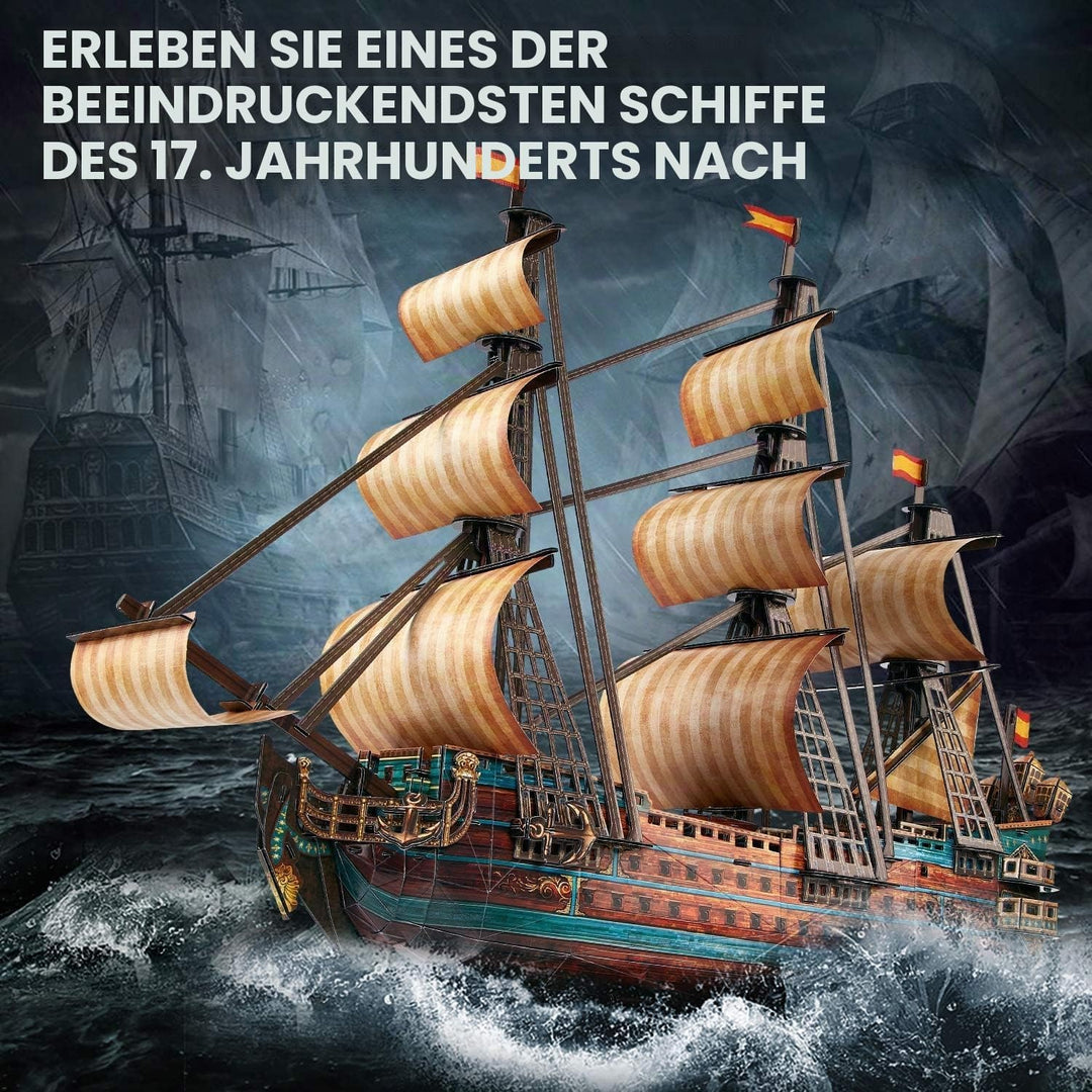 CubicFun 3D-Puzzle Spanien Puzzlegeschenk Boot Bootmodell San Felipe, 248 Teile Schiff von San Felip