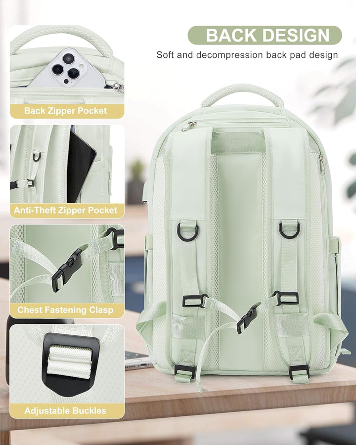winspansy Reiserucksack Rucksack Damen, Weekender Rucksäcke Handgepäck Flugzeug Arbeitsrucksack Wass