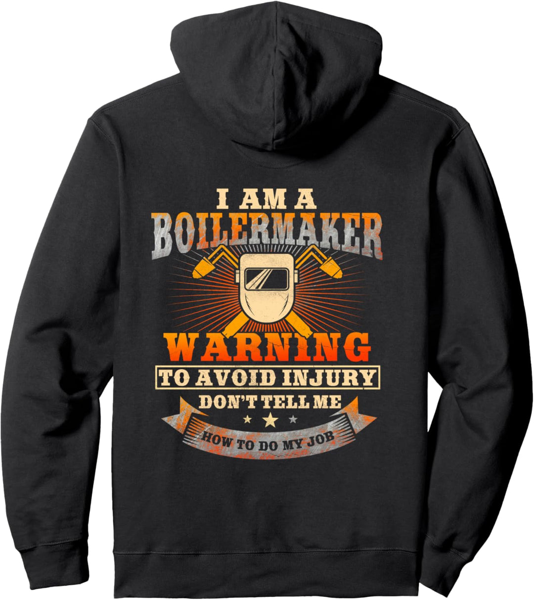 Boilermaker Design auf der Rückseite der Kleidung Pullover Hoodie