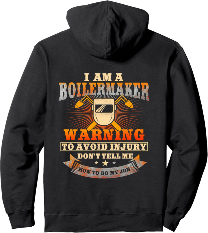 Boilermaker Design auf der Rückseite der Kleidung Pullover Hoodie