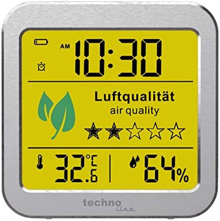 technoline WL1020 Luftgütemonitor zur Überwachung der Raumluftqualität, Nachfolger des WL1005, Tempe