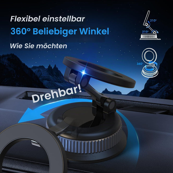 Handyhalterung Auto – Magsafe Autohalterung mit Klebepad &amp; Vakuum Saugnapf, Handy Halterung Auto für