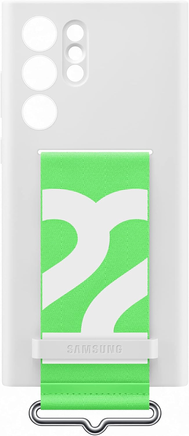 Samsung Silicone Cover Smartphone Cover mit Strap EF-GS908 für Galaxy S22 Ultra, Handy-Hülle, Siliko
