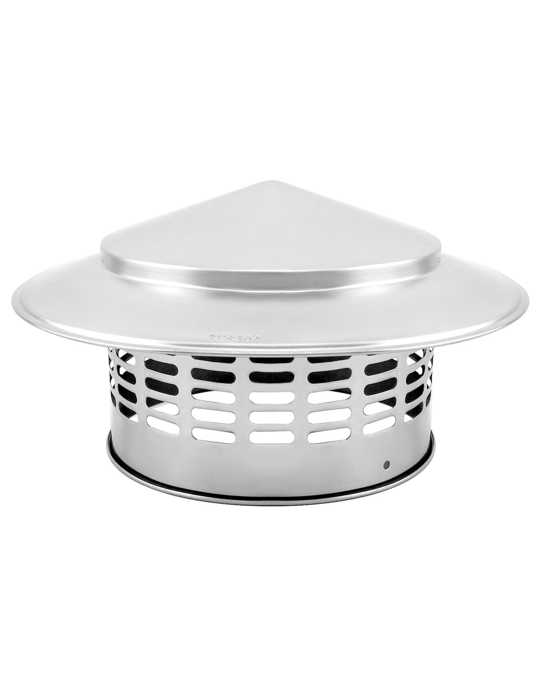 QWORK® 160 MM Regenhaube aus Edelstahl 304, Kaminhaube, Runder Regenhut, Schornsteinabdeckung Ø160,