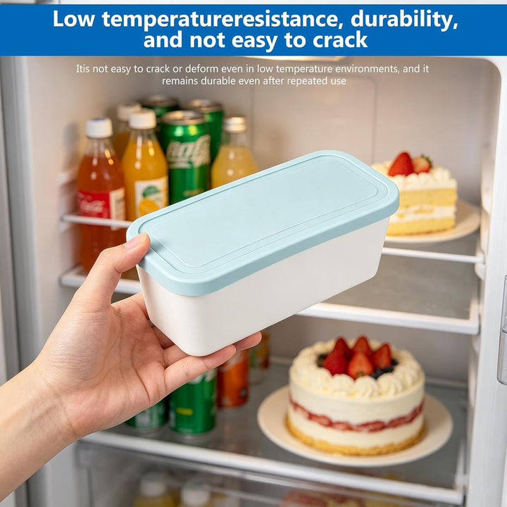 2er-Set Eisbehälter für Speiseeis, 2L Eis Aufbewahrungsbehälter mit Deckeln | Eis-Container BPA-frei