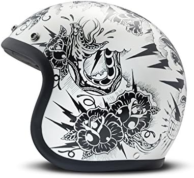 DMD Jethelm Motorrad Vintage Thunderstruck, mehrfarbig, Grösse S