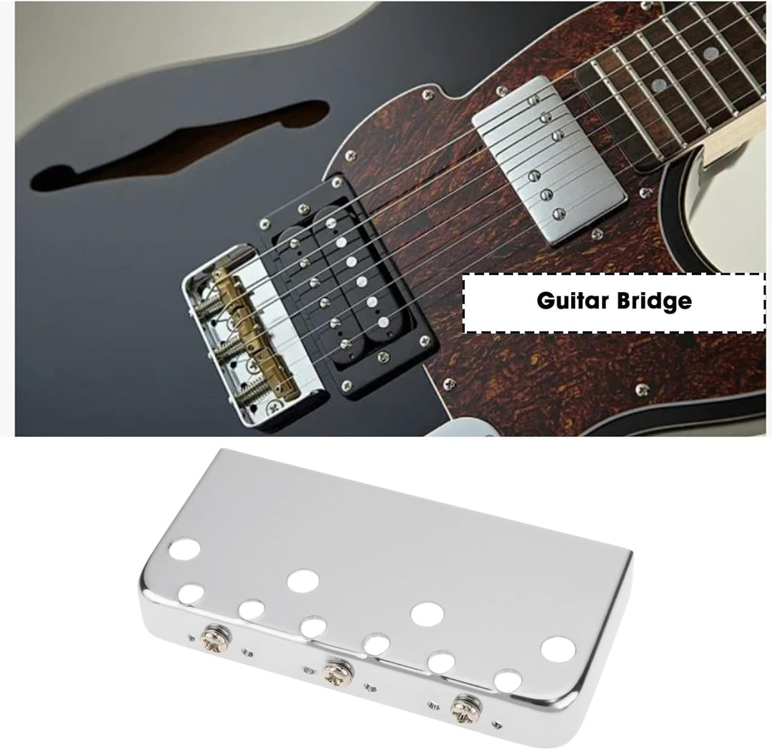 Kurze Gitarrensteg, Messing, kompensiert, kompatibel mit Telecaster-Gitarre, Silber